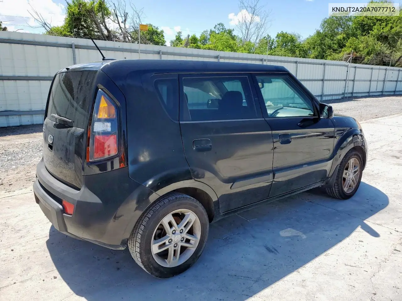 2010 Kia Soul + VIN: KNDJT2A20A7077712 Lot: 62913045