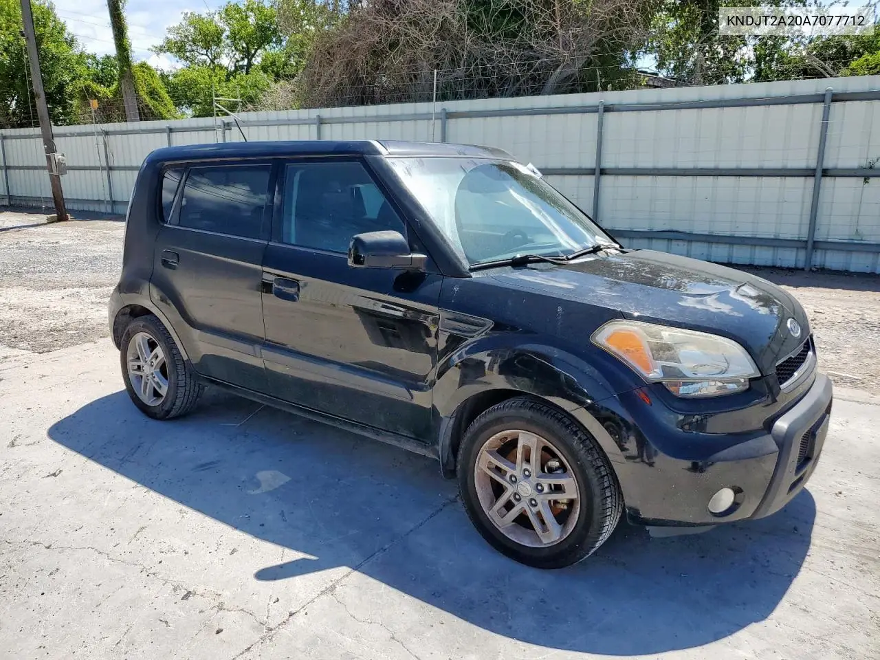 2010 Kia Soul + VIN: KNDJT2A20A7077712 Lot: 62913045