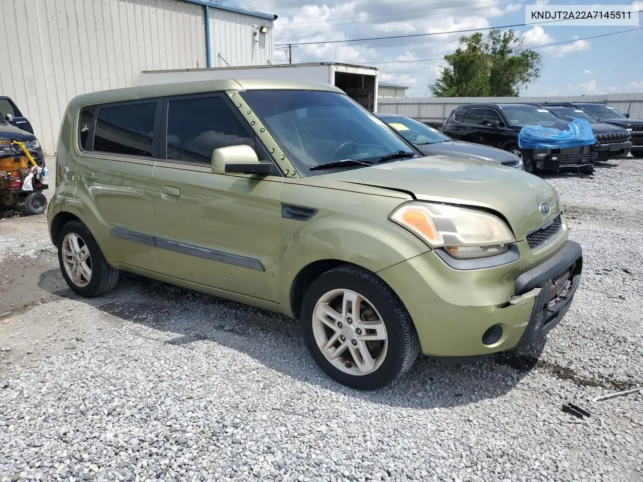 2010 Kia Soul + VIN: KNDJT2A22A7145511 Lot: 63933675