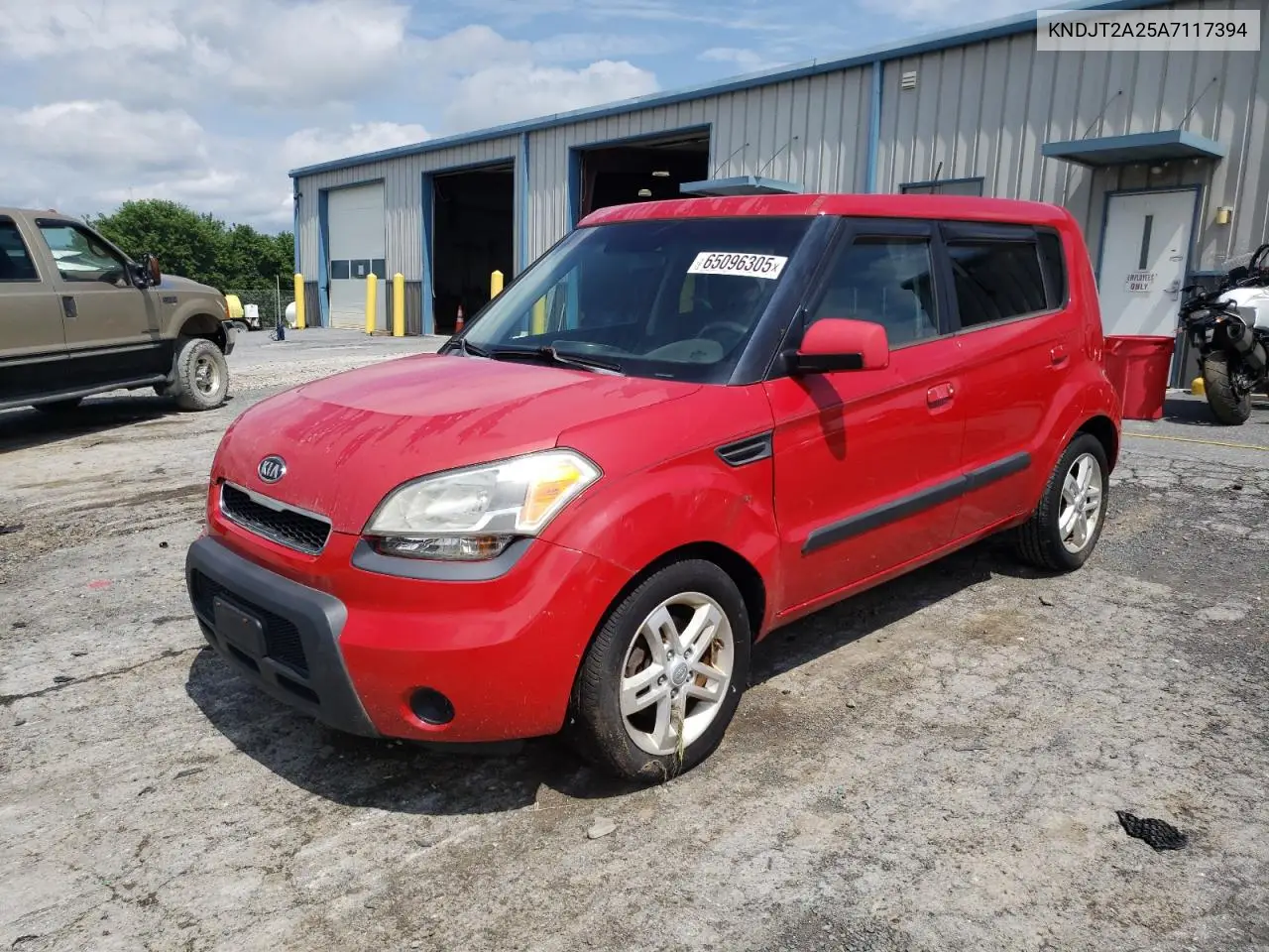 2010 Kia Soul + VIN: KNDJT2A25A7117394 Lot: 65096305