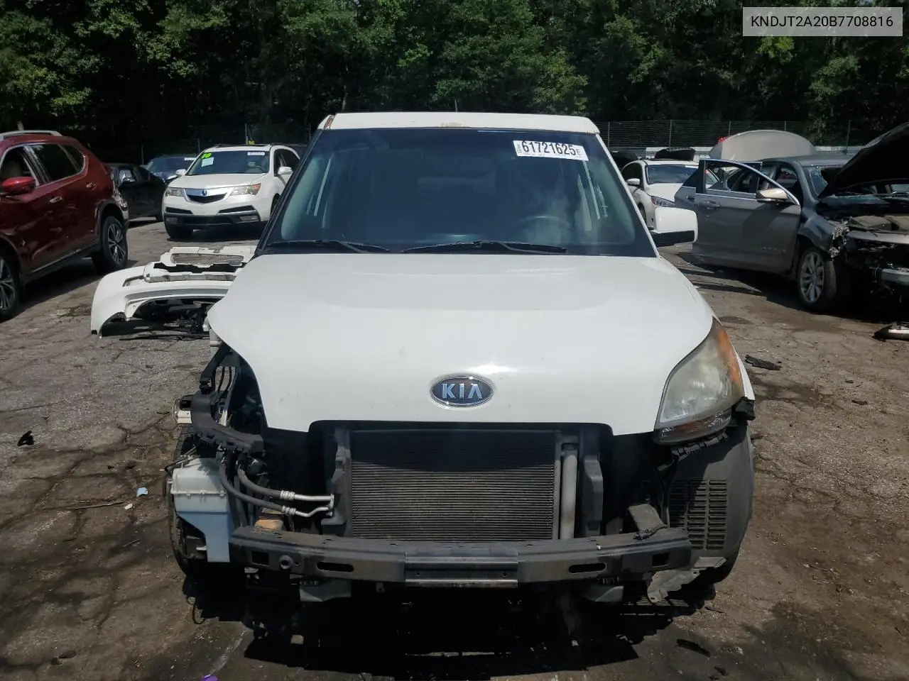 2011 Kia Soul + VIN: KNDJT2A20B7708816 Lot: 61721625