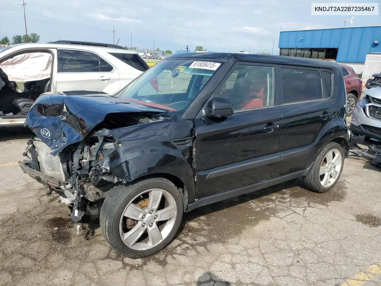 2011 Kia Soul + VIN: KNDJT2A22B7235467 Lot: 61808415