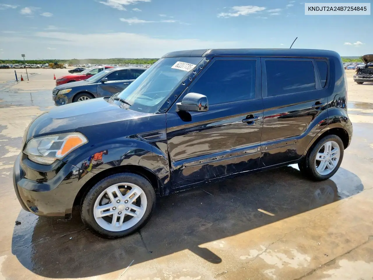 2011 Kia Soul + VIN: KNDJT2A24B7254845 Lot: 62287735