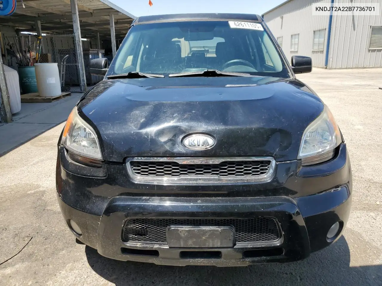 2011 Kia Soul + VIN: KNDJT2A22B7736701 Lot: 62611105