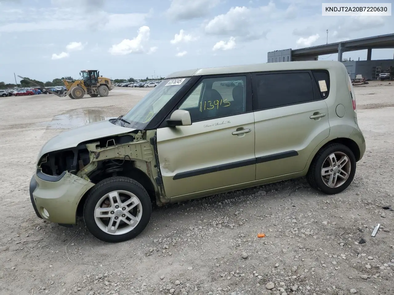 2011 Kia Soul + VIN: KNDJT2A20B7220630 Lot: 62876245