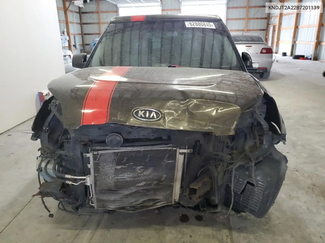 2011 Kia Soul + VIN: KNDJT2A22B7201139 Lot: 62880845