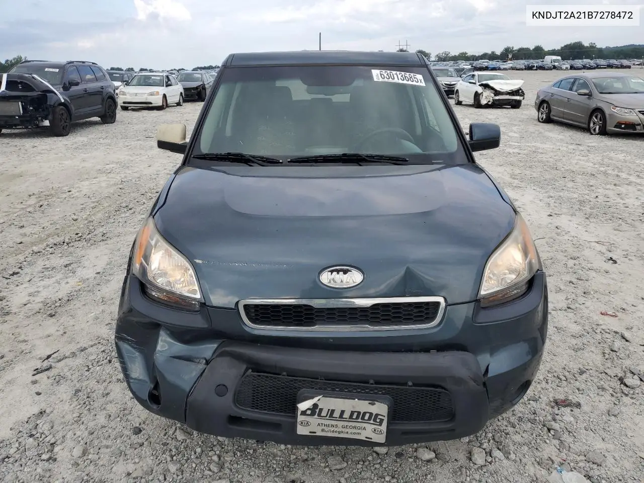 2011 Kia Soul + VIN: KNDJT2A21B7278472 Lot: 63013685