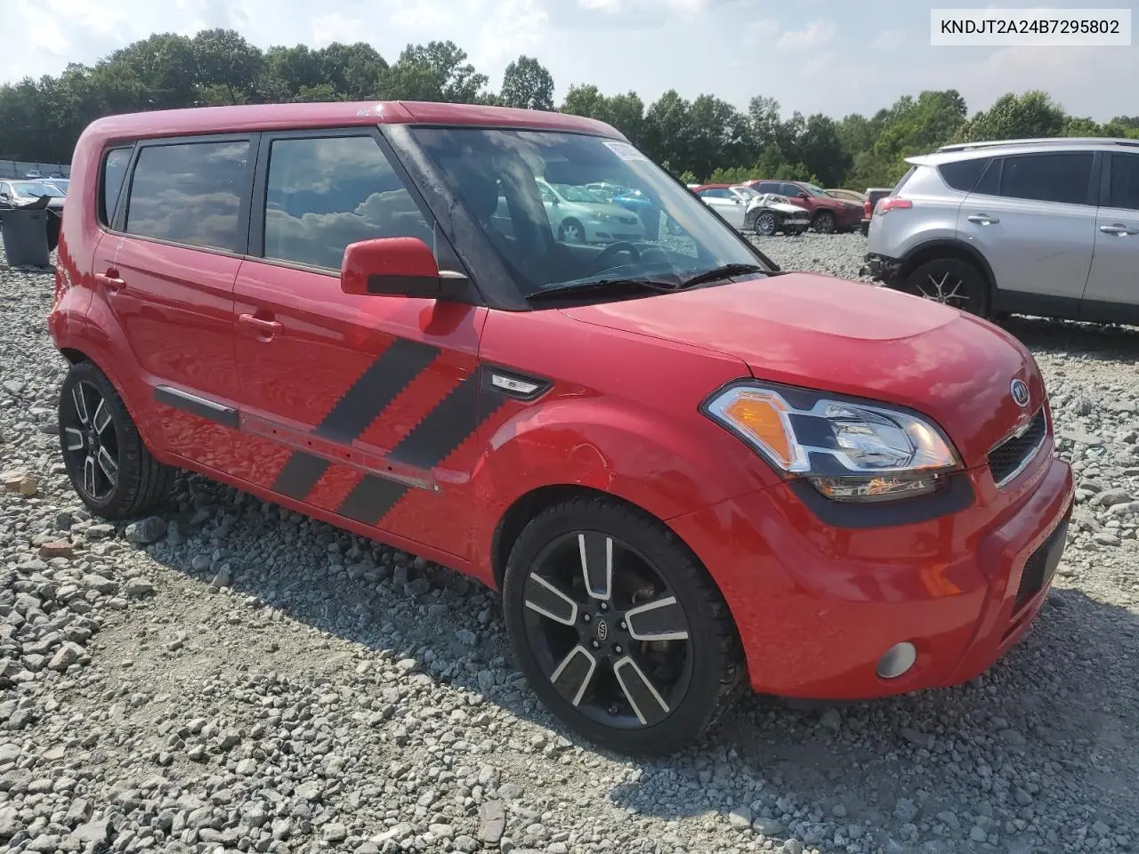 2011 Kia Soul + VIN: KNDJT2A24B7295802 Lot: 63783035