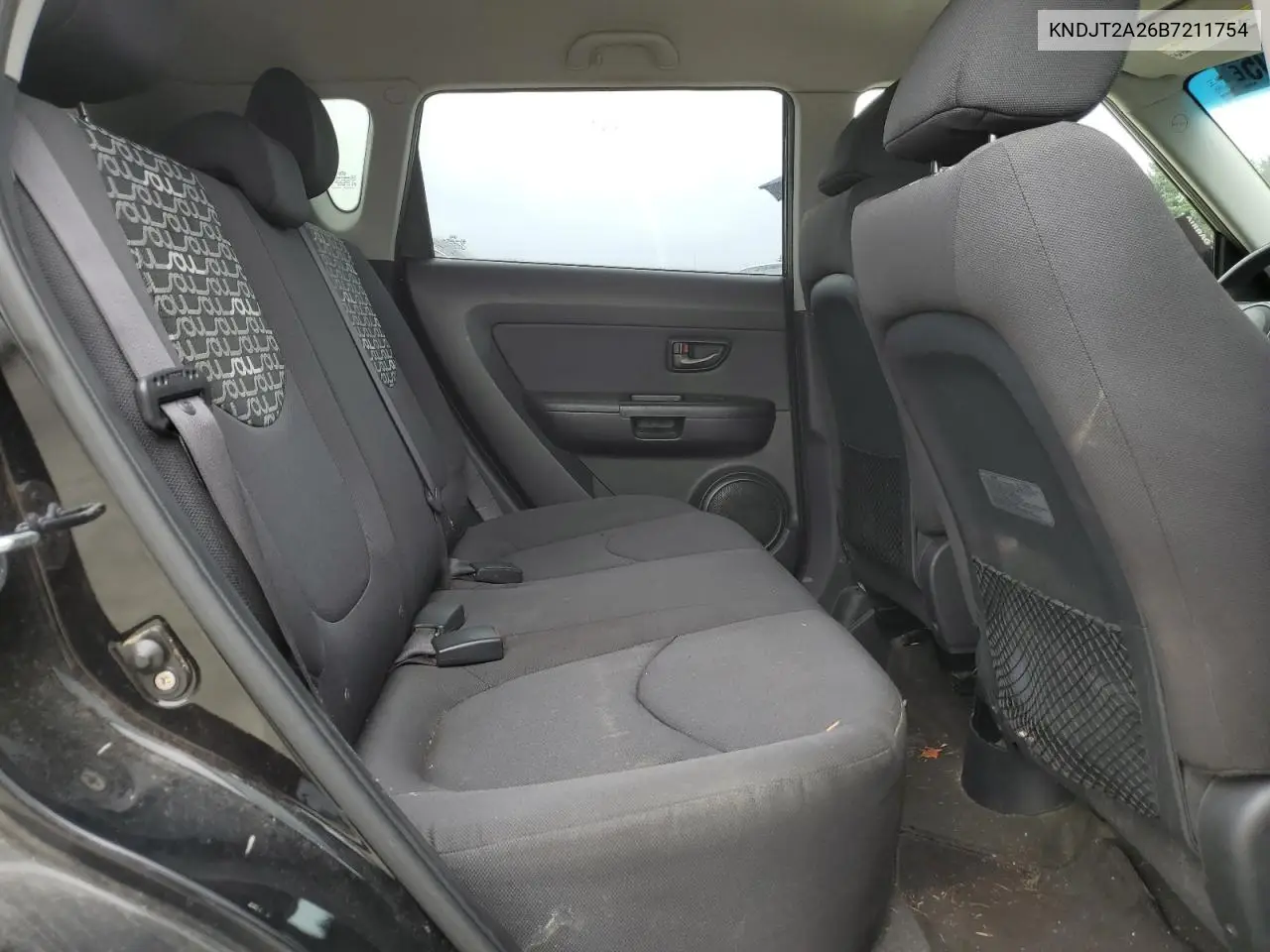 2011 Kia Soul + VIN: KNDJT2A26B7211754 Lot: 65457505