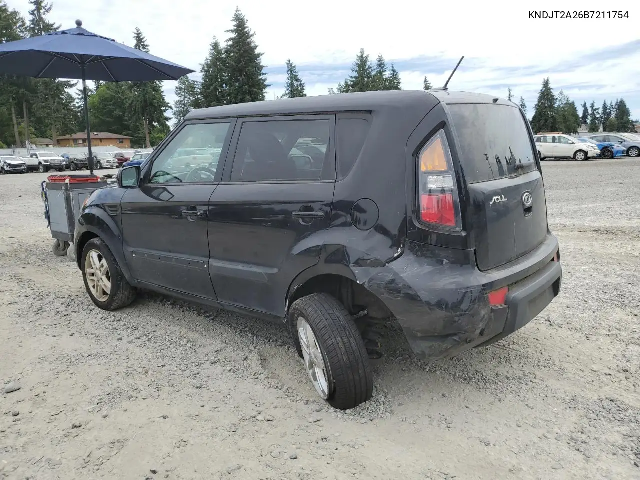 2011 Kia Soul + VIN: KNDJT2A26B7211754 Lot: 65457505