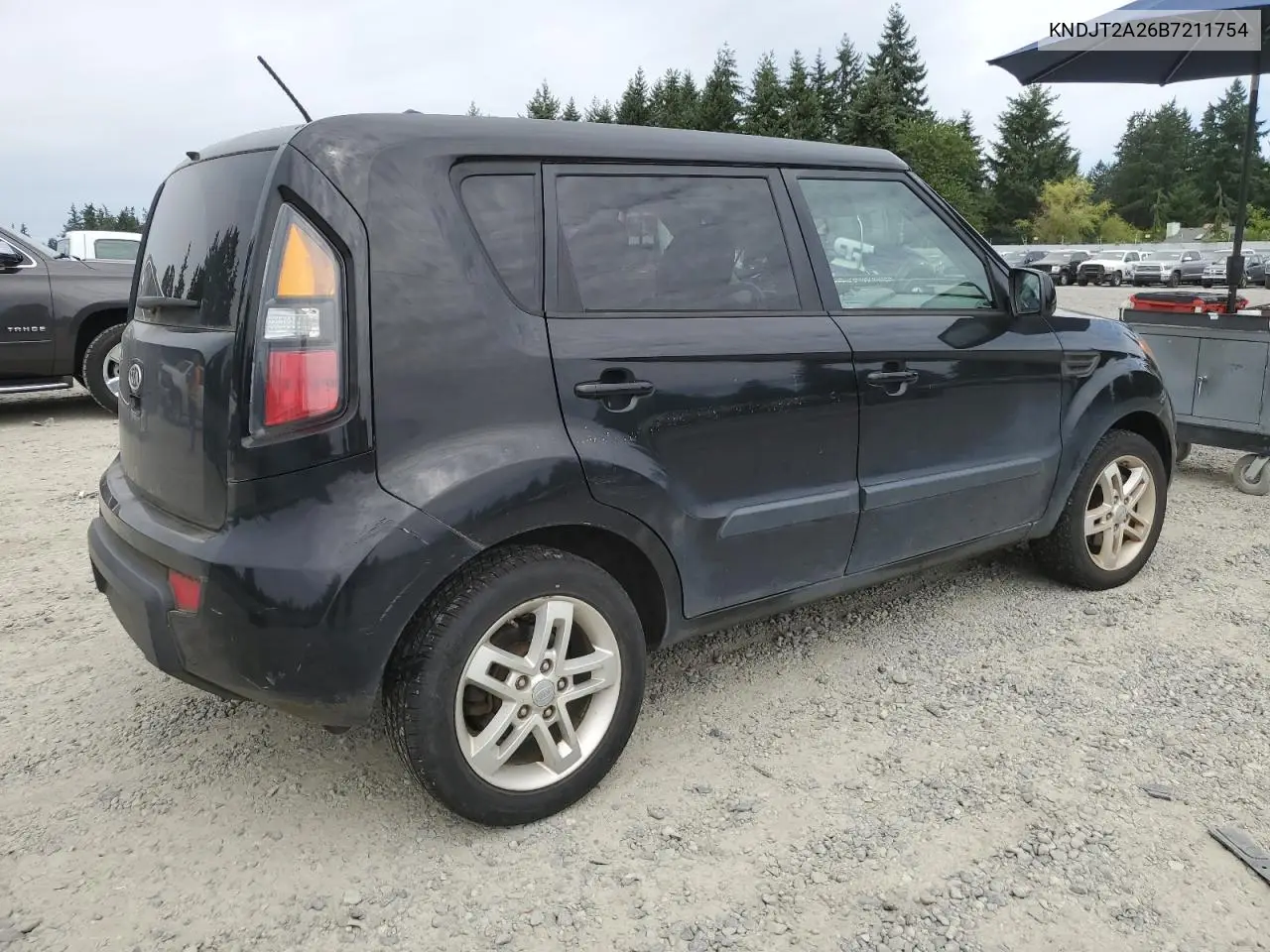 2011 Kia Soul + VIN: KNDJT2A26B7211754 Lot: 65457505