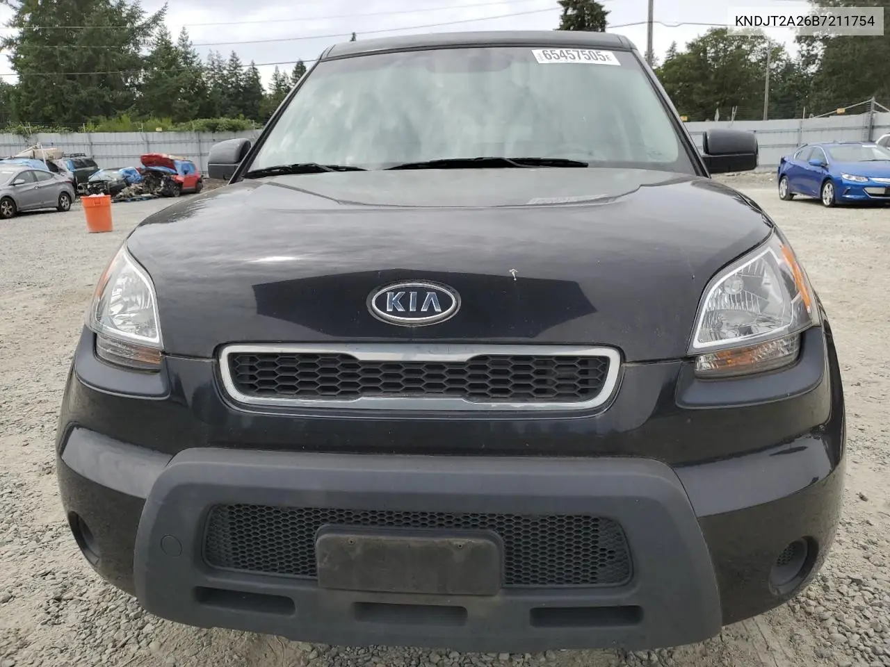 2011 Kia Soul + VIN: KNDJT2A26B7211754 Lot: 65457505