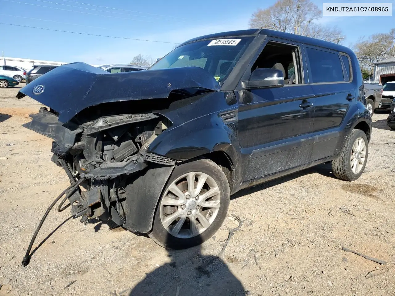 2012 Kia Soul + VIN: KNDJT2A61C7408965 Lot: 50518905