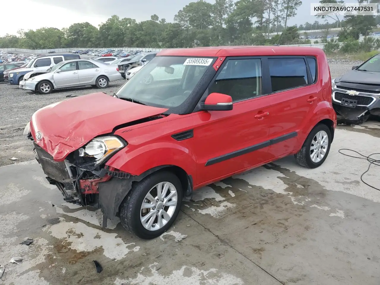 2012 Kia Soul + VIN: KNDJT2A69C7447531 Lot: 55989355
