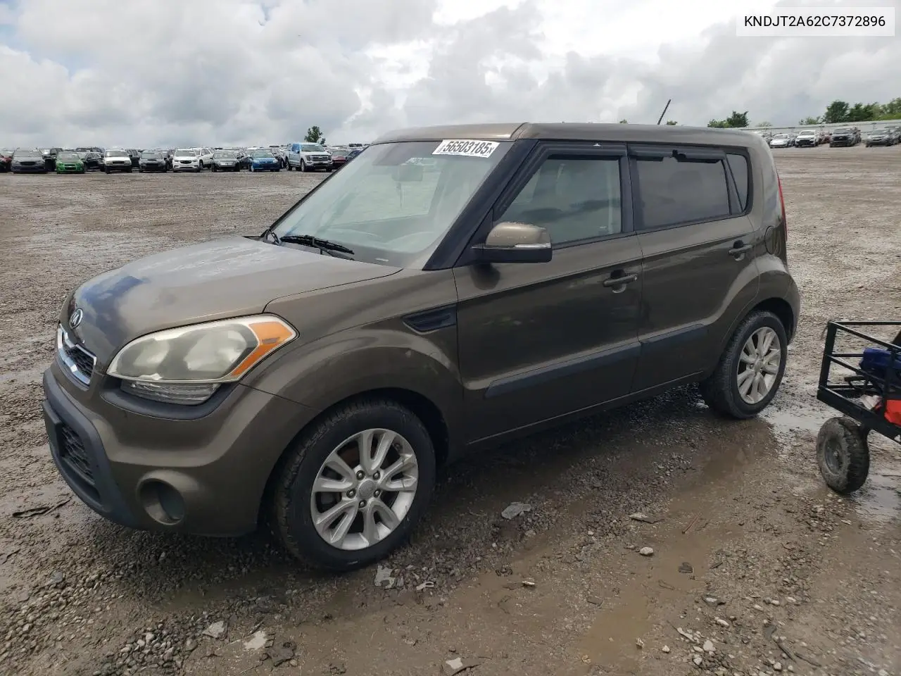 2012 Kia Soul + VIN: KNDJT2A62C7372896 Lot: 56503185