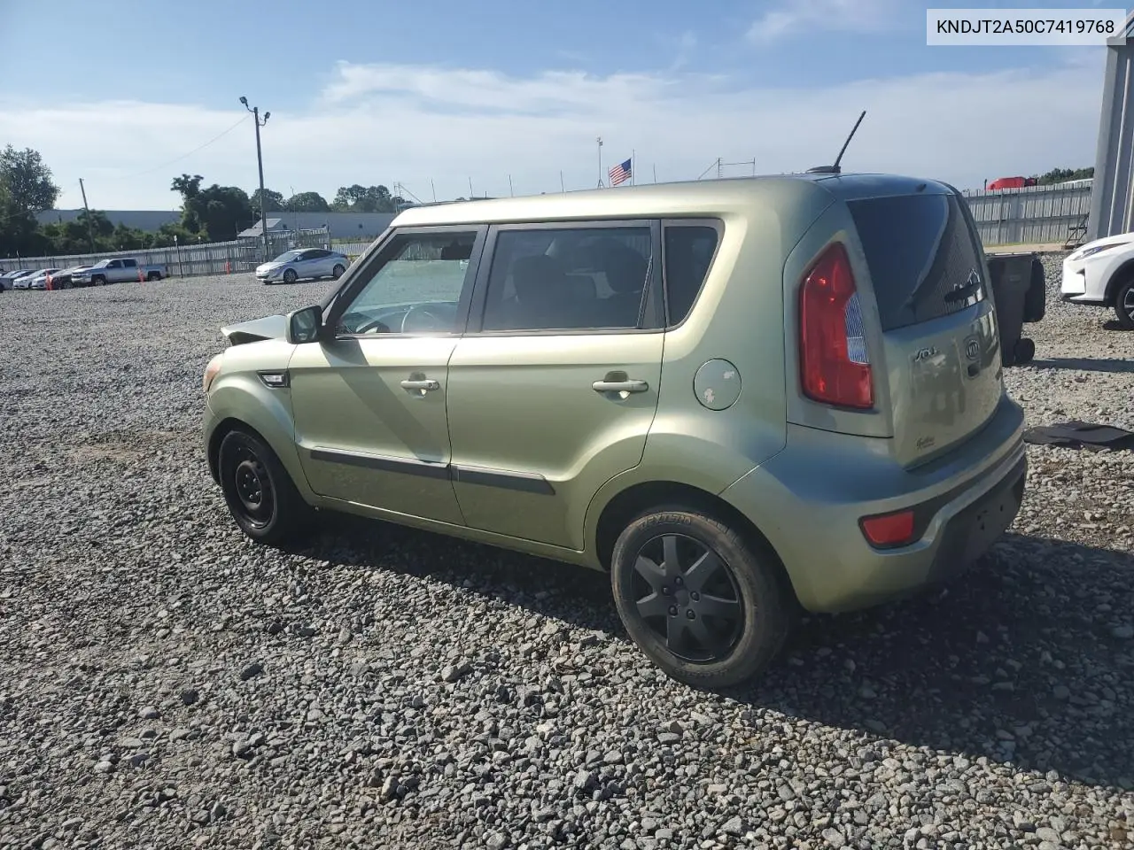 2012 Kia Soul VIN: KNDJT2A50C7419768 Lot: 61788565