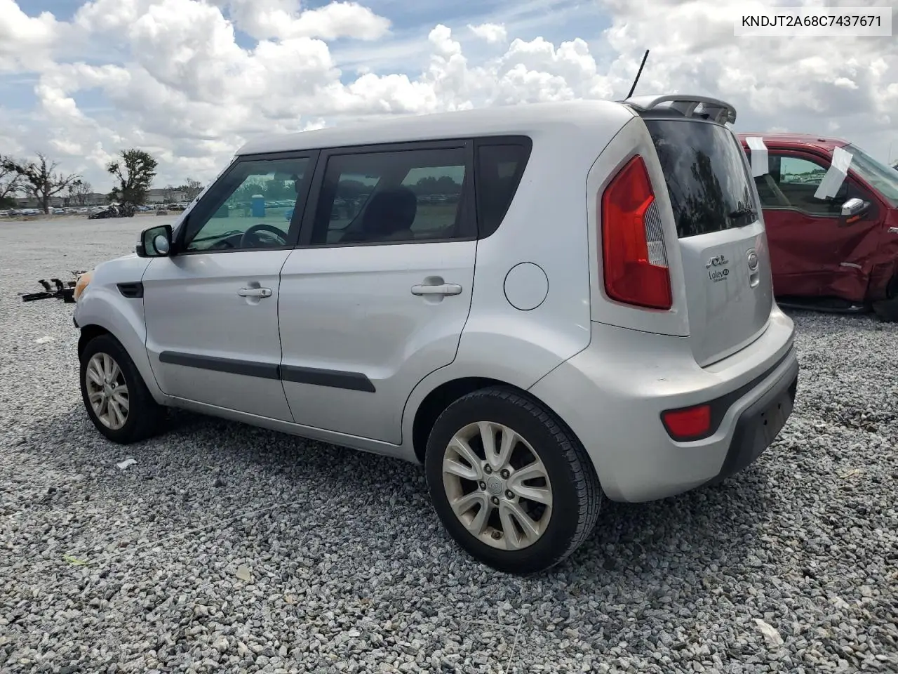 2012 Kia Soul + VIN: KNDJT2A68C7437671 Lot: 62346655