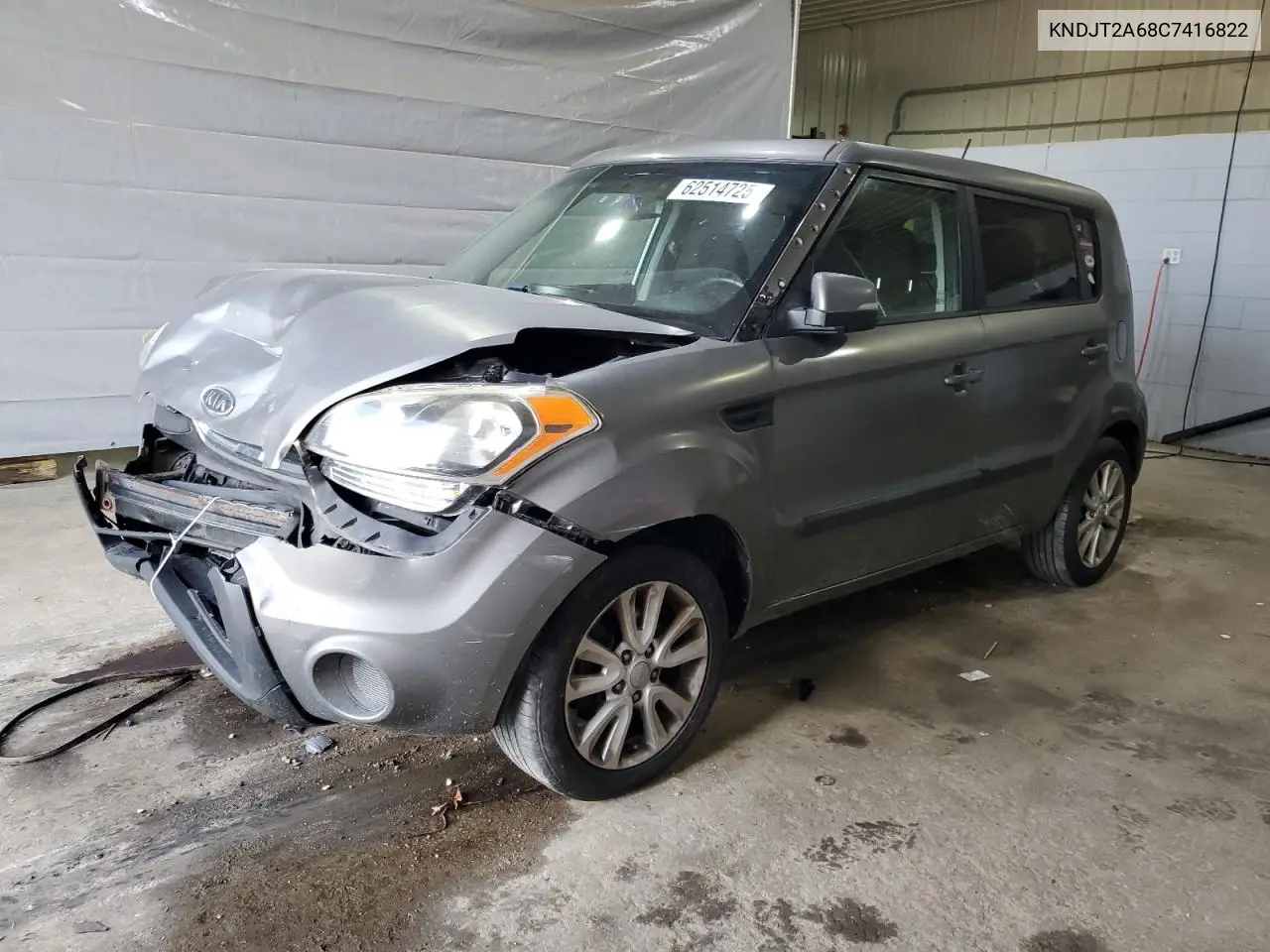 2012 Kia Soul + VIN: KNDJT2A68C7416822 Lot: 62514725