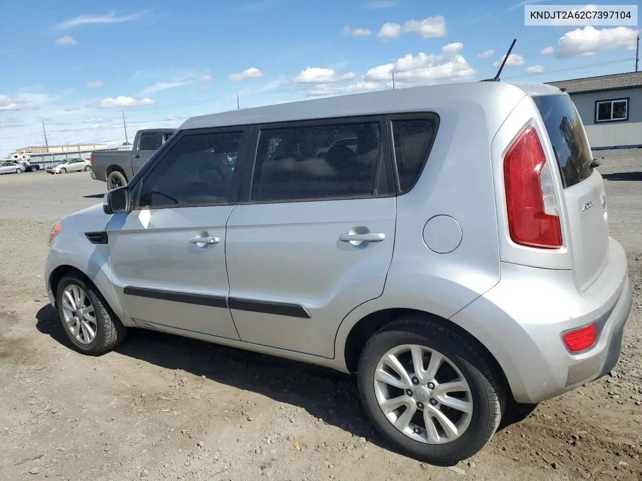 2012 Kia Soul + VIN: KNDJT2A62C7397104 Lot: 62564665