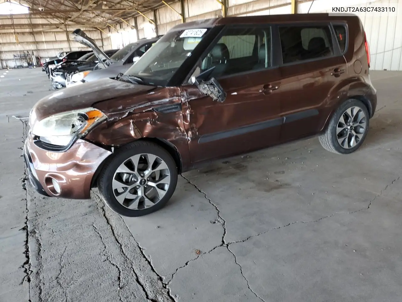 2012 Kia Soul + VIN: KNDJT2A63C7433110 Lot: 62741825