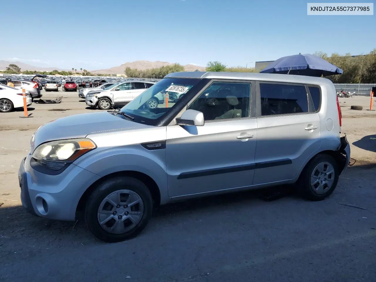 2012 Kia Soul VIN: KNDJT2A55C7377985 Lot: 62876735
