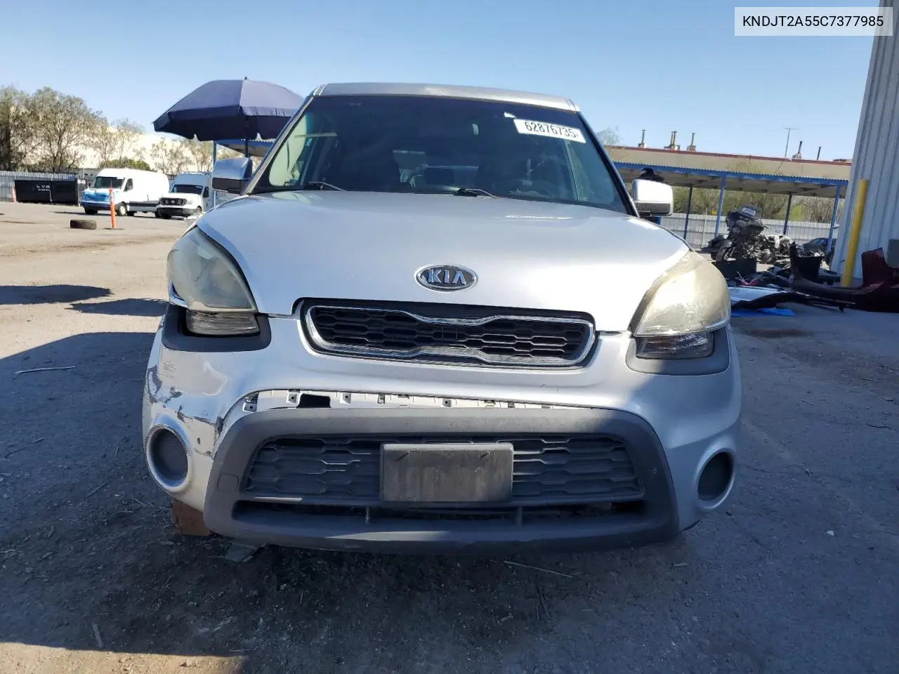 2012 Kia Soul VIN: KNDJT2A55C7377985 Lot: 62876735