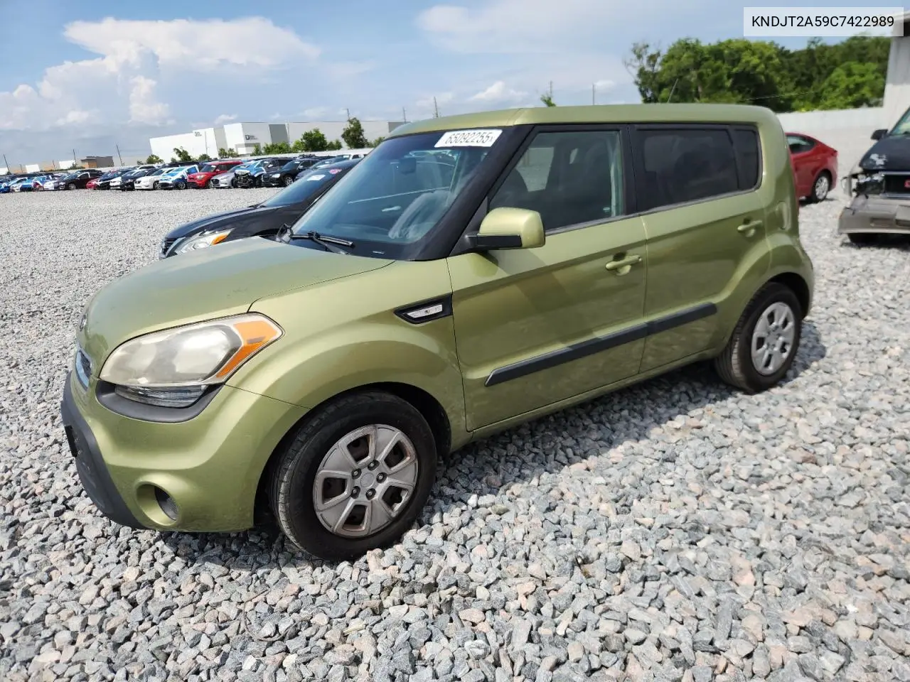 2012 Kia Soul VIN: KNDJT2A59C7422989 Lot: 65092255