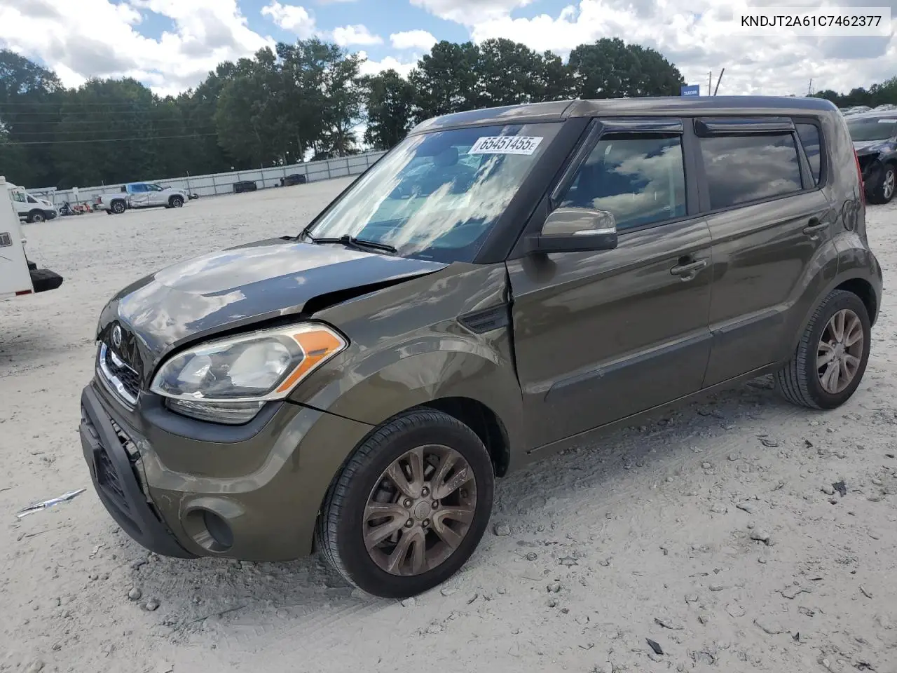 2012 Kia Soul + VIN: KNDJT2A61C7462377 Lot: 65451455