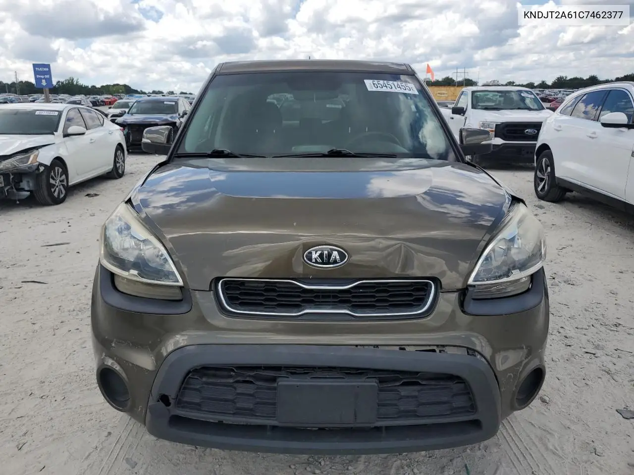 2012 Kia Soul + VIN: KNDJT2A61C7462377 Lot: 65451455