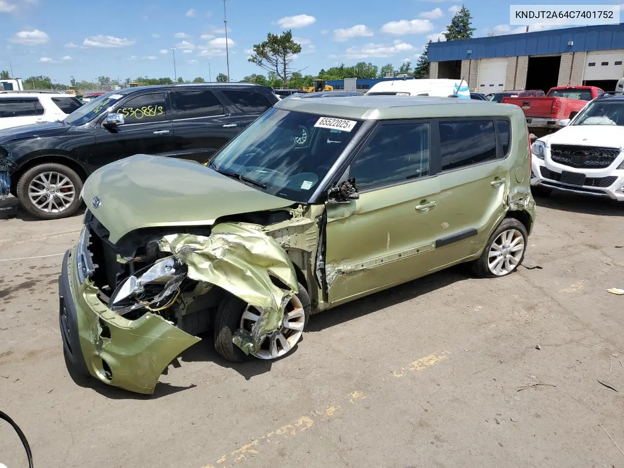 2012 Kia Soul + VIN: KNDJT2A64C7401752 Lot: 65522025