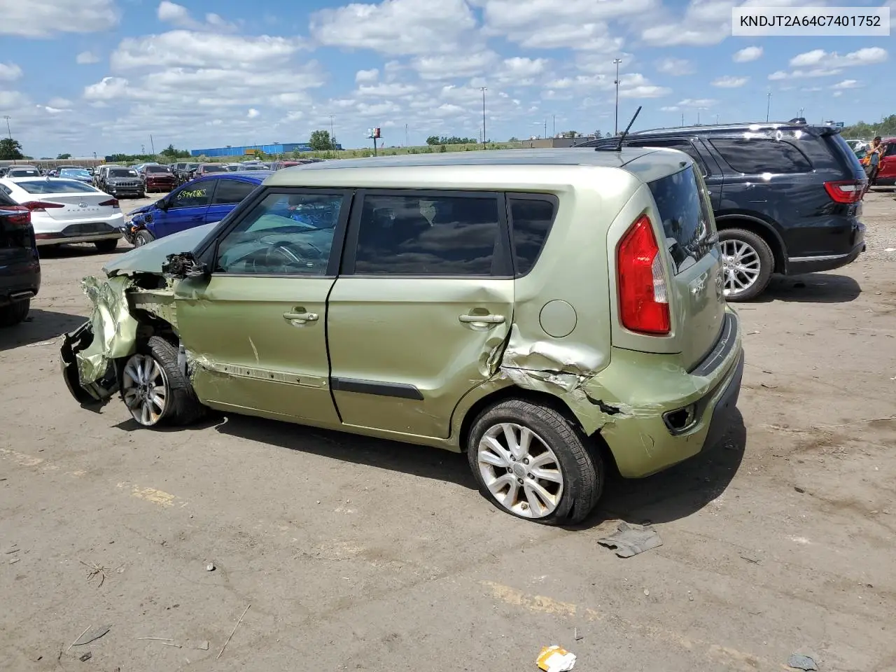 2012 Kia Soul + VIN: KNDJT2A64C7401752 Lot: 65522025
