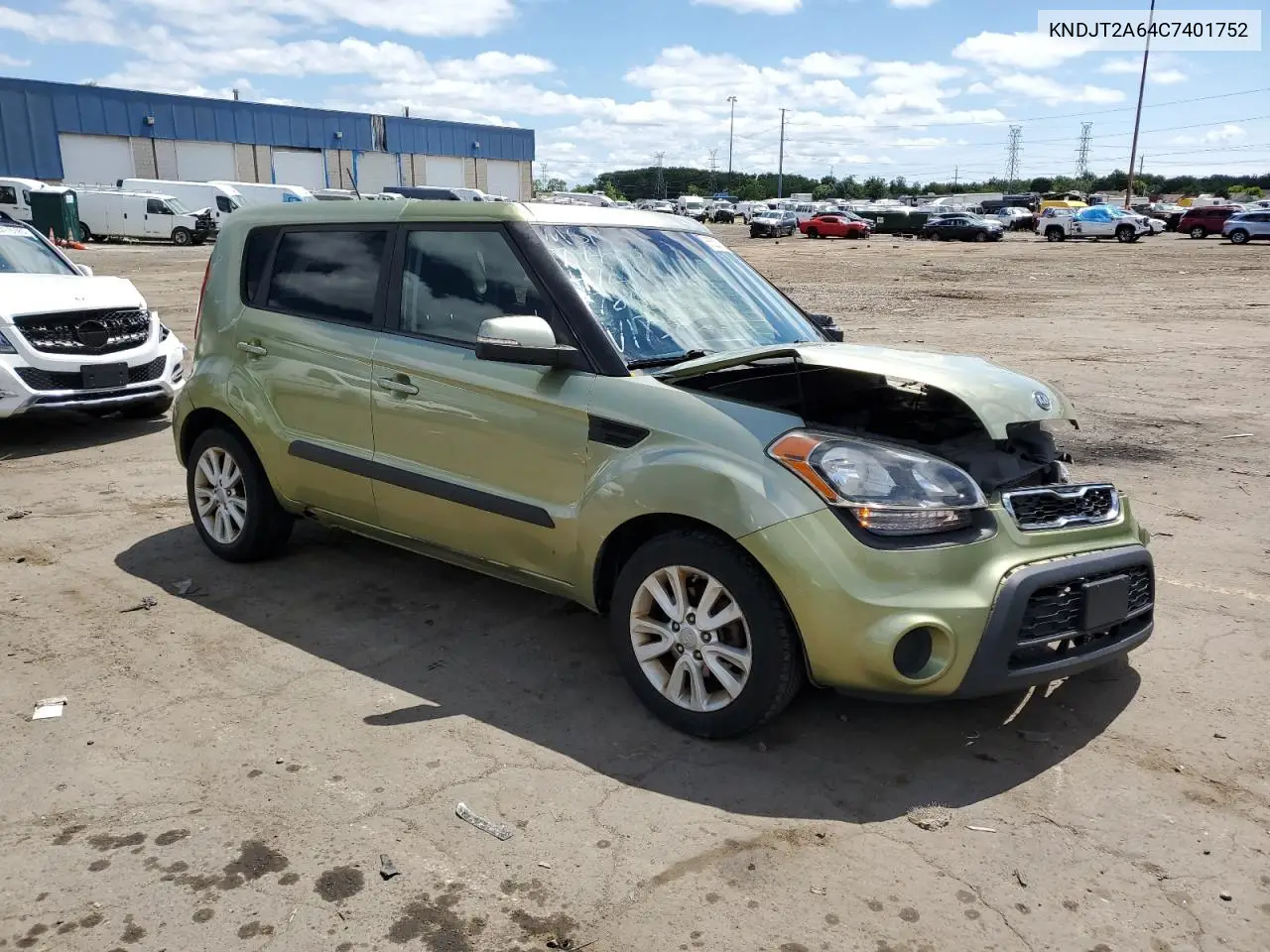 2012 Kia Soul + VIN: KNDJT2A64C7401752 Lot: 65522025
