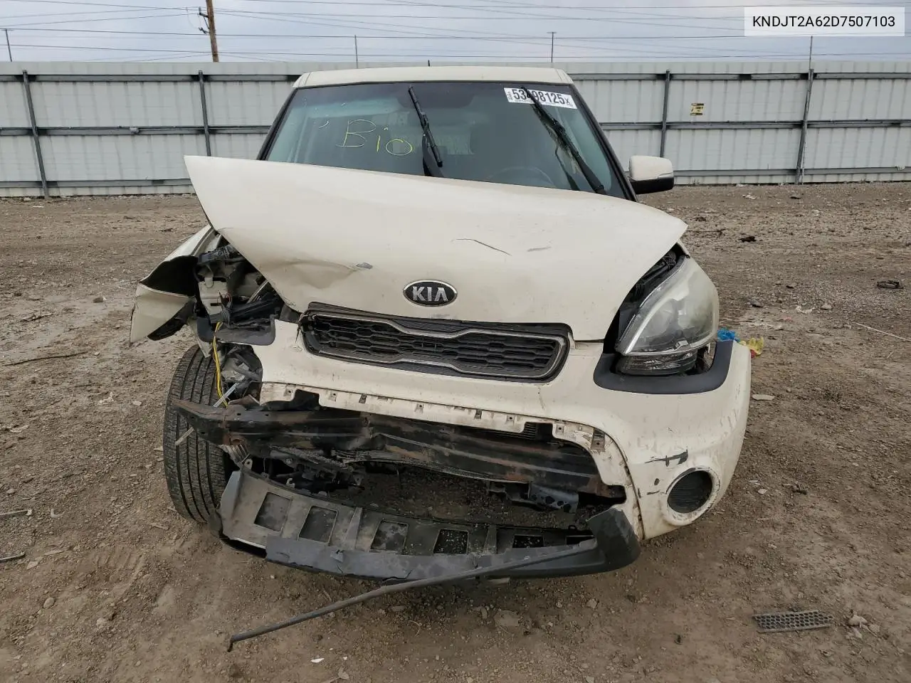 2013 Kia Soul + VIN: KNDJT2A62D7507103 Lot: 53498125
