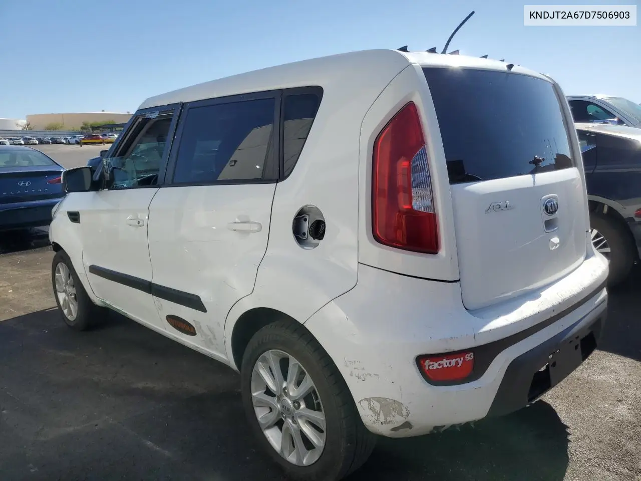2013 Kia Soul + VIN: KNDJT2A67D7506903 Lot: 62189595