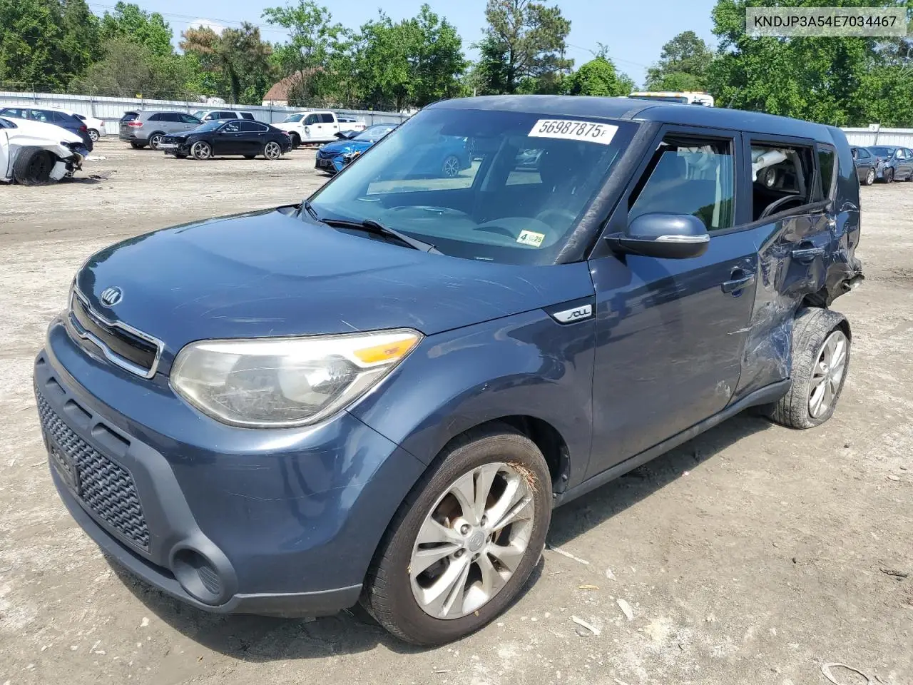 2014 Kia Soul + VIN: KNDJP3A54E7034467 Lot: 56987875