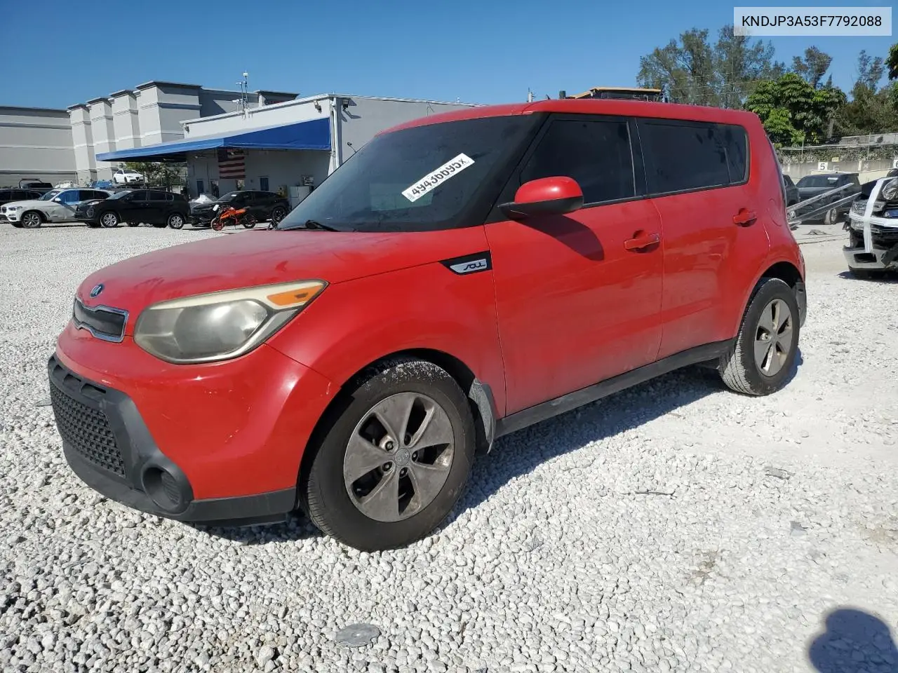 2015 Kia Soul + VIN: KNDJP3A53F7792088 Lot: 49436695