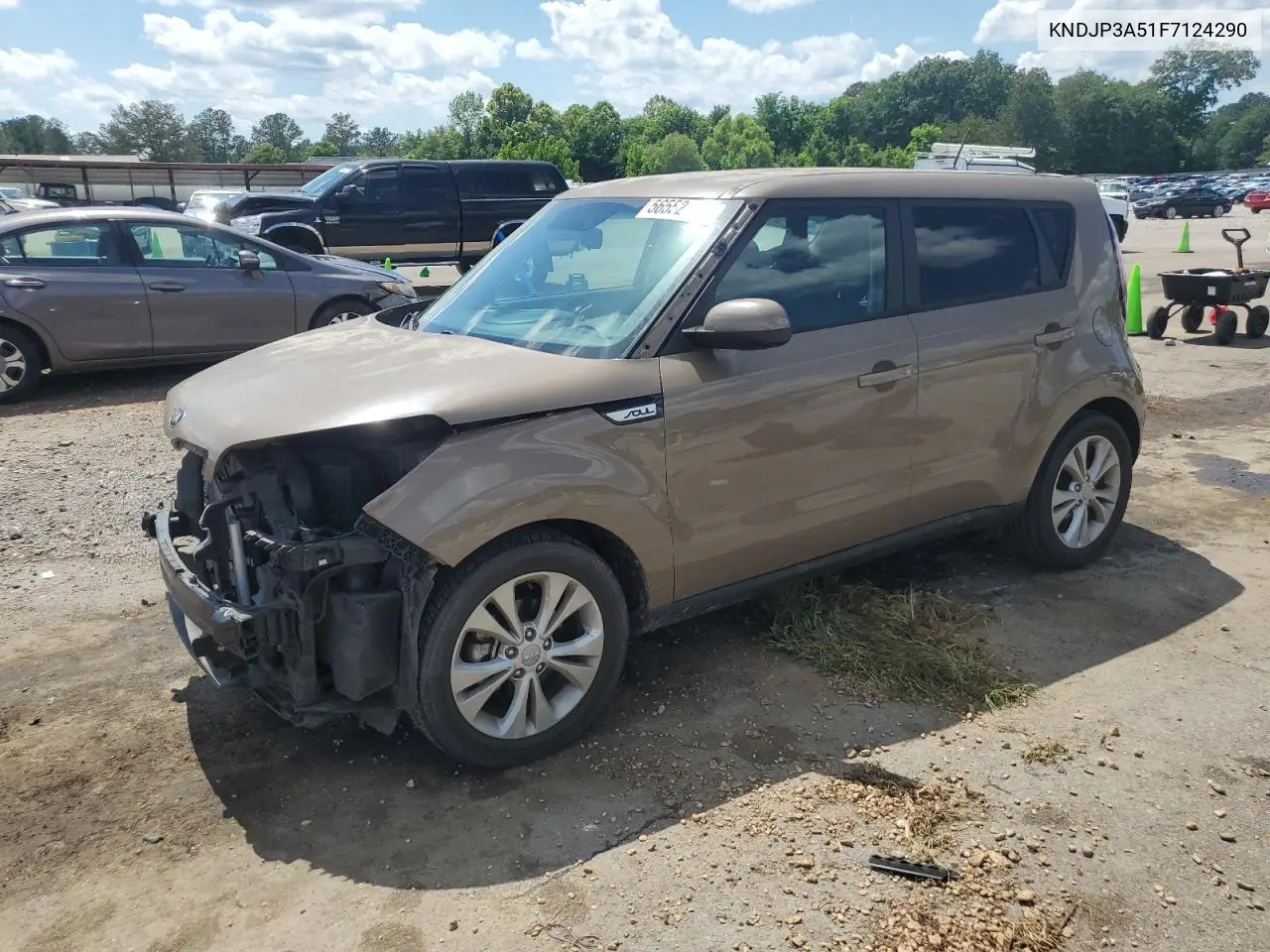 2015 Kia Soul + VIN: KNDJP3A51F7124290 Lot: 56552155