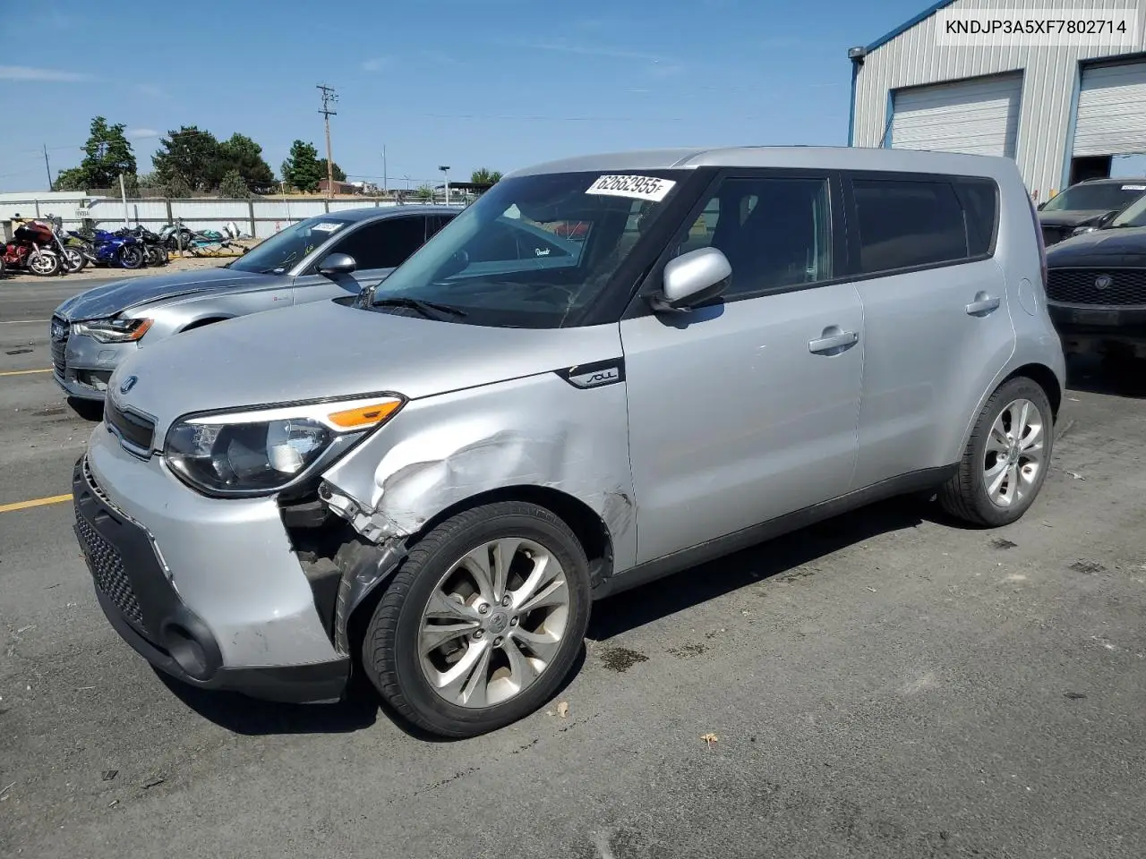 2015 Kia Soul + VIN: KNDJP3A5XF7802714 Lot: 62662955