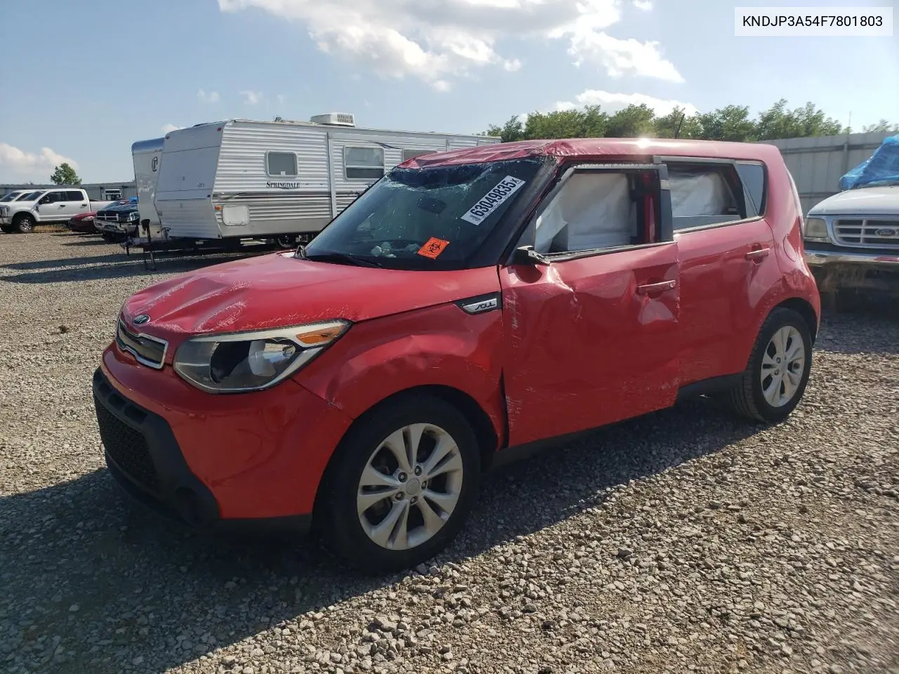 2015 Kia Soul + VIN: KNDJP3A54F7801803 Lot: 63049835