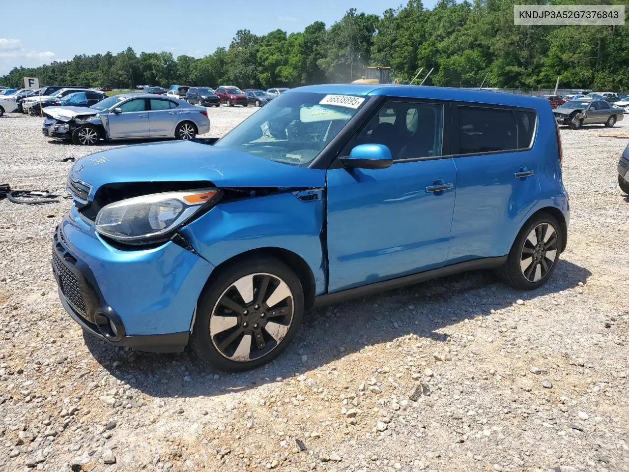 2016 Kia Soul + VIN: KNDJP3A52G7376843 Lot: 56538895