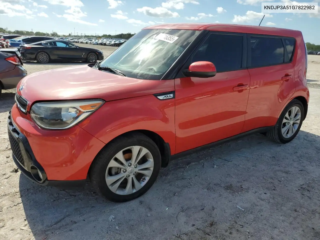 2016 Kia Soul + VIN: KNDJP3A51G7822982 Lot: 56716355