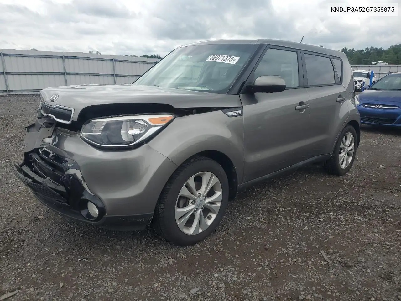 2016 Kia Soul + VIN: KNDJP3A52G7358875 Lot: 56971375