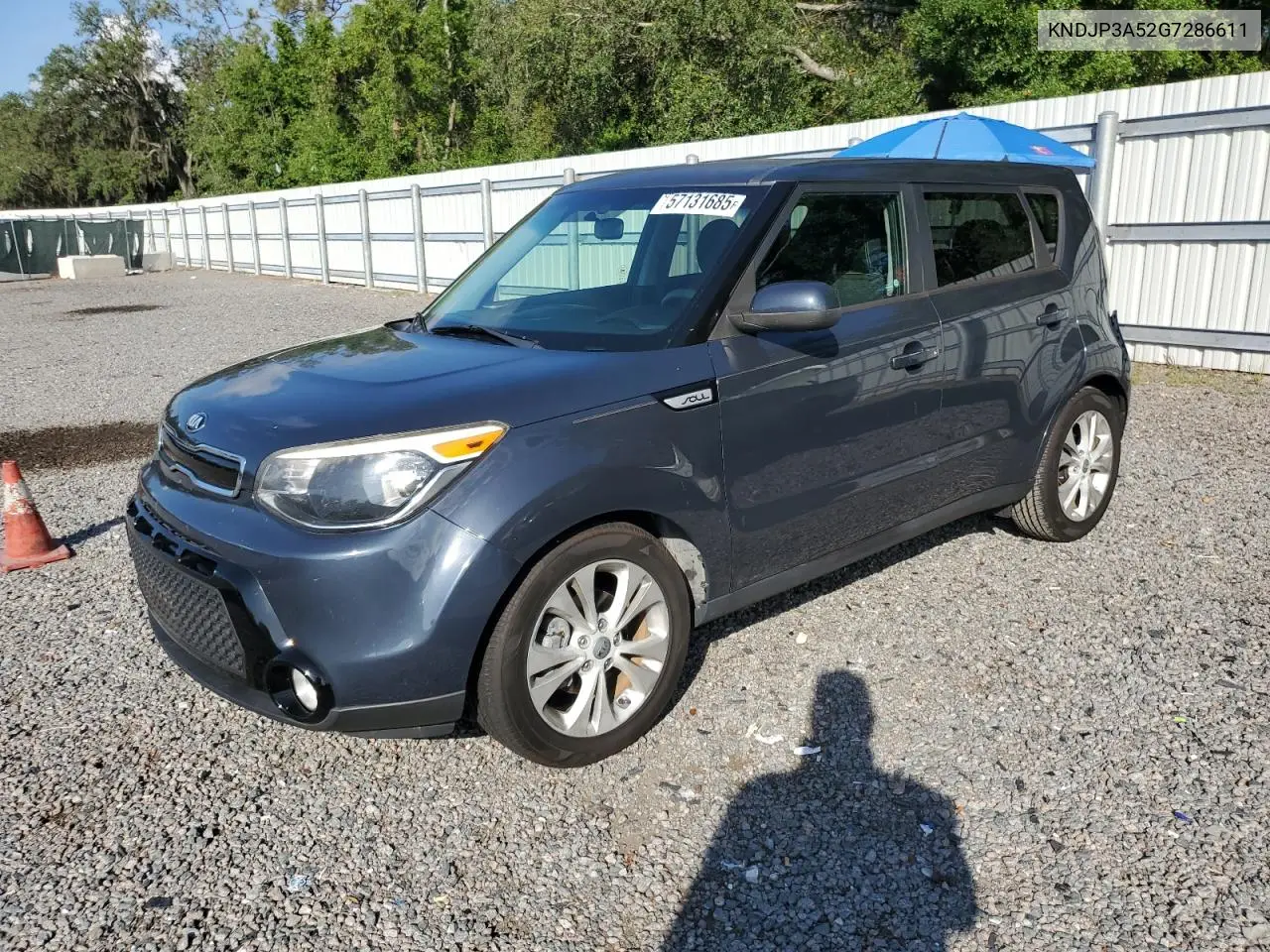 2016 Kia Soul + VIN: KNDJP3A52G7286611 Lot: 57131685