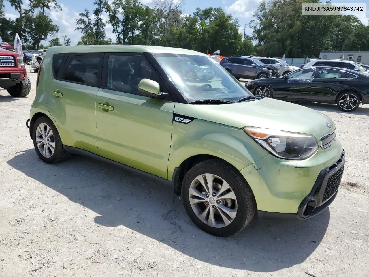 2016 Kia Soul + VIN: KNDJP3A59G7843742 Lot: 62764865