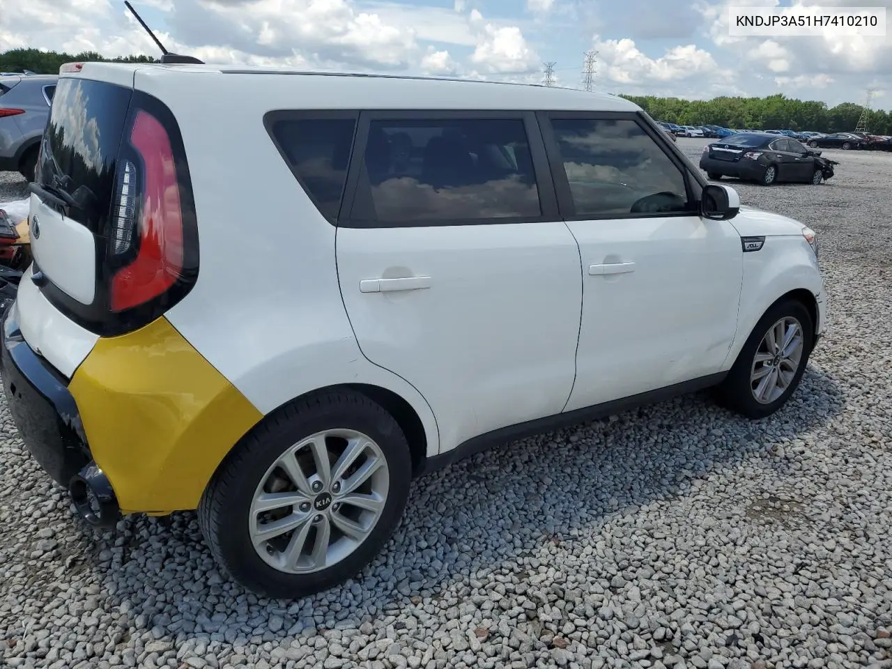 2017 Kia Soul + VIN: KNDJP3A51H7410210 Lot: 62531565