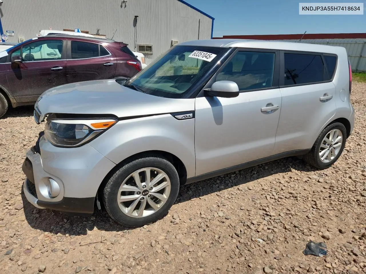 2017 Kia Soul + VIN: KNDJP3A55H7418634 Lot: 63351045