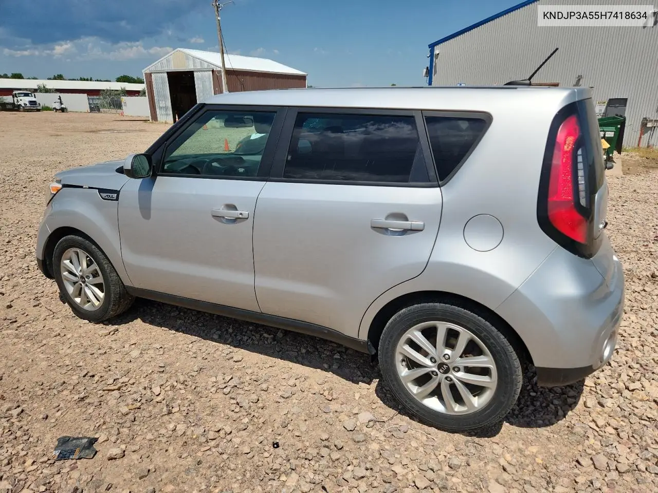 2017 Kia Soul + VIN: KNDJP3A55H7418634 Lot: 63351045