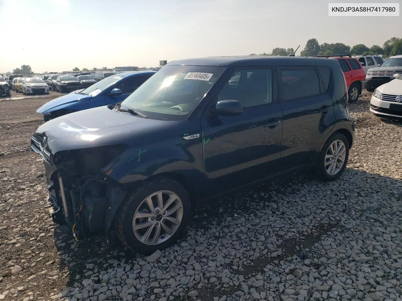 2017 Kia Soul + VIN: KNDJP3A58H7417980 Lot: 65160405