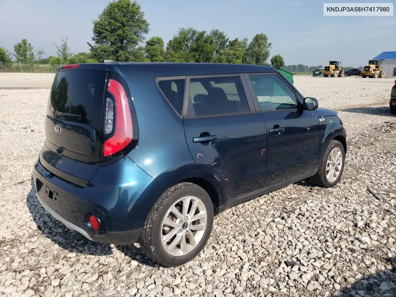 2017 Kia Soul + VIN: KNDJP3A58H7417980 Lot: 65160405