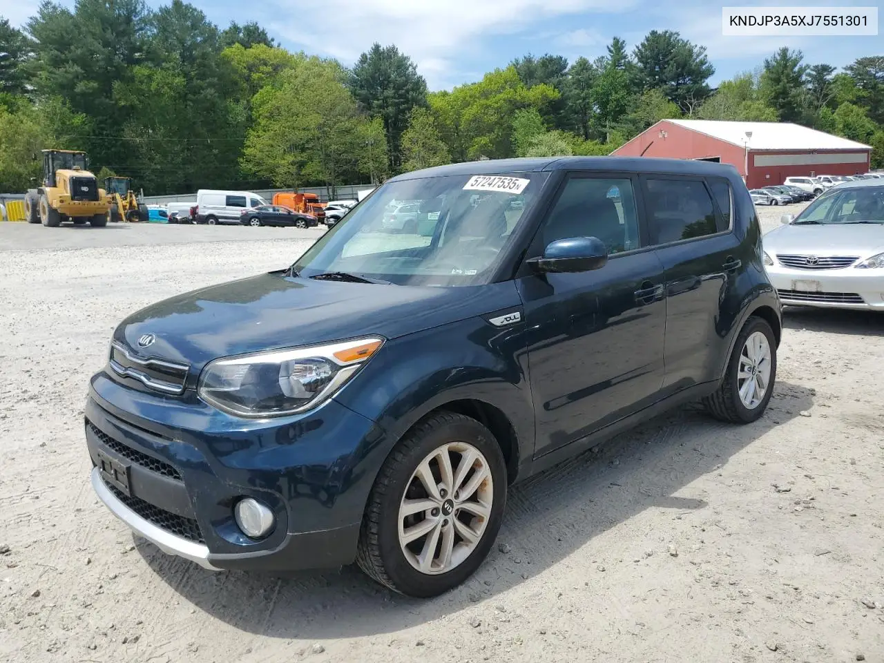 2018 Kia Soul + VIN: KNDJP3A5XJ7551301 Lot: 57247535